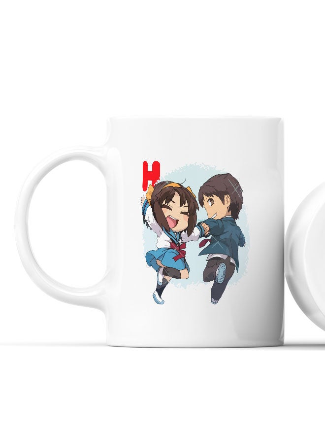 LIT Haruhi Suzomiya Mug Cute Couple Mug for Coffee Haruhi Waifu Gift Mug Haruhi Suzomiya The Melancholy of Haruhi Suzumiya-Anime Character Fan - Image 2
