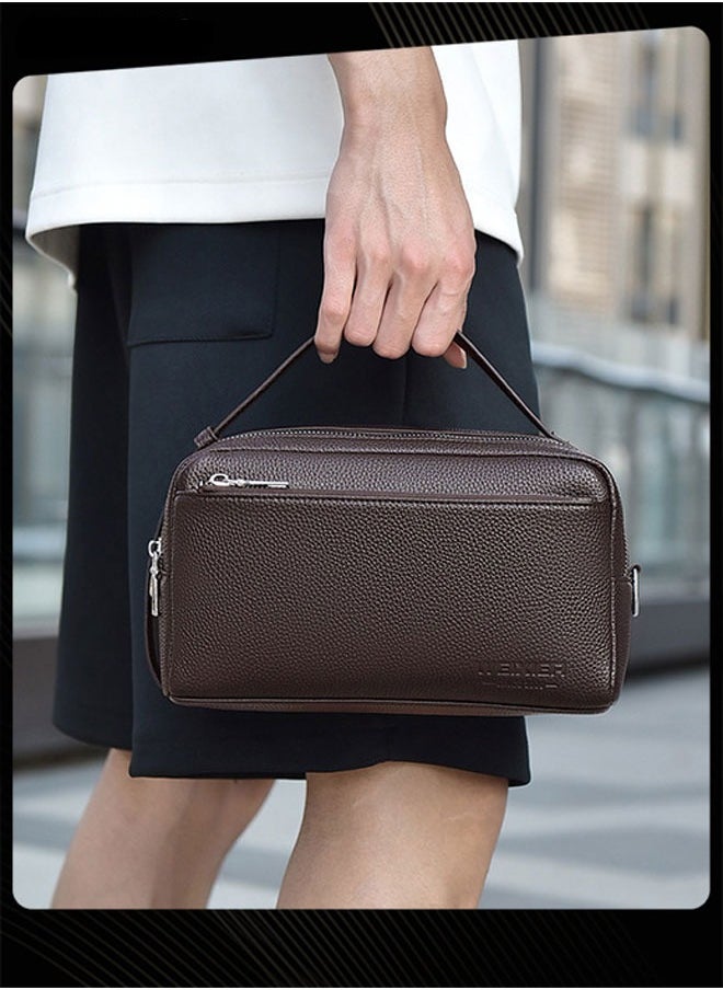 WEIXIER Men Business Messenger Bag Casual Large Capacity Water-proof PU Leather Wear Resistant Crossbody Bag  - Image 4