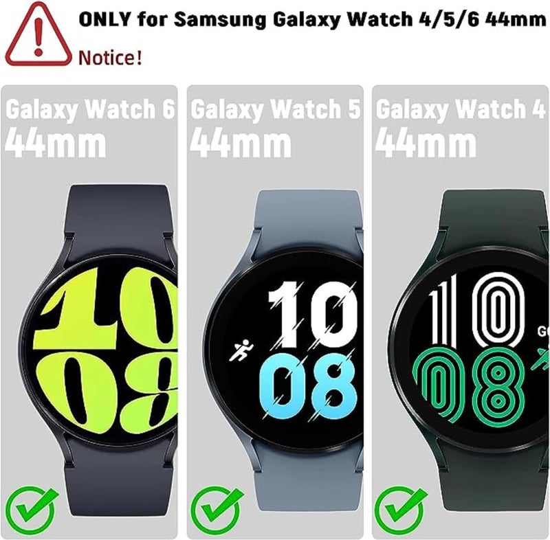 SPCORE Tempered Glass Screen Protector for Samsung Galaxy Watch 7 / Watch 6 / Watch 5 / Watch 4 (44mm) (1.4" inch) (Pack of 2) - Image 2
