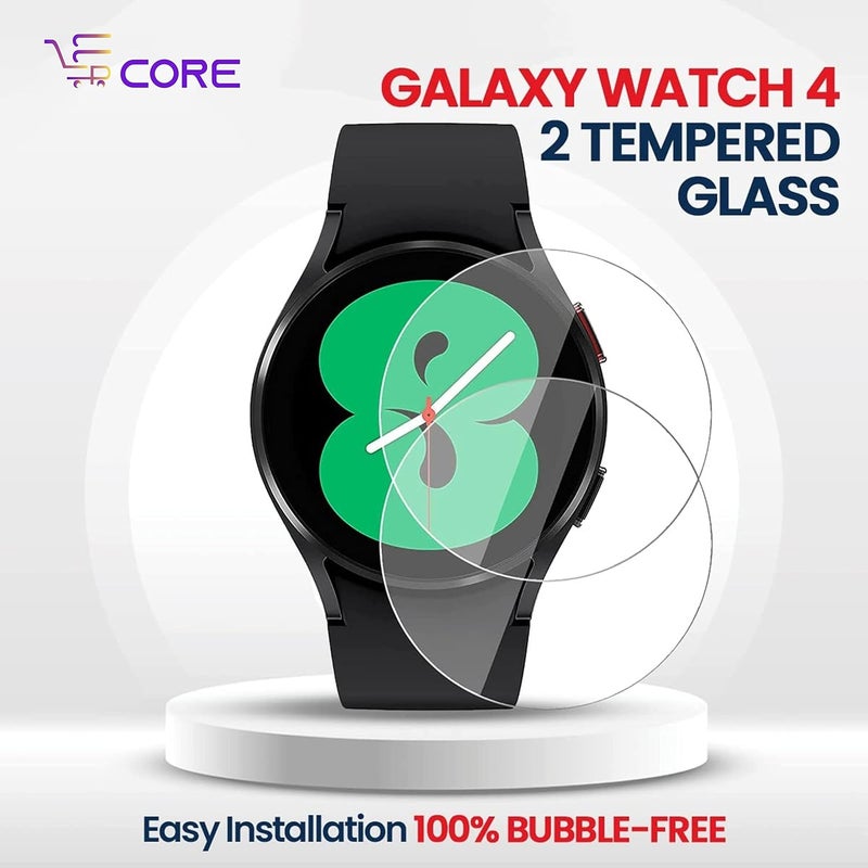 SPCORE Tempered Glass Screen Protector for Samsung Galaxy Watch 7 / Watch 6 / Watch 5 / Watch 4 (44mm) (1.4" inch) (Pack of 2) - Image 4