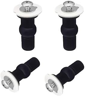 SelfTek 4 Pack Toilet Seat Hinge Bolt Screws Toilet Seat Fixings Fix Expanding Rubber Top Nuts Screws Mount Seat - Image 1