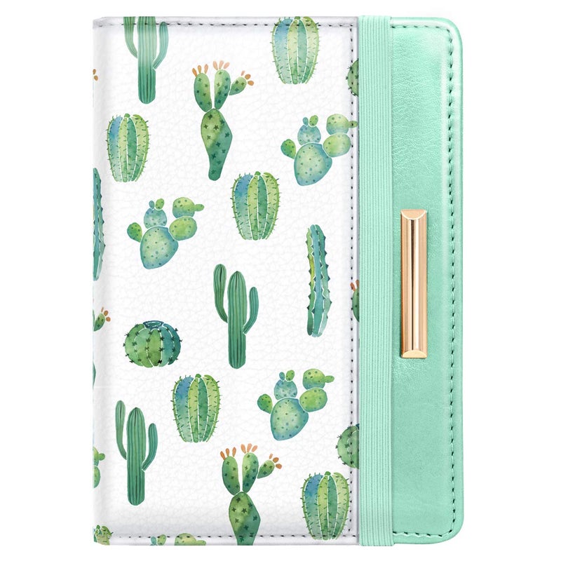 Coco Rossi Passport Holder Cover,Traveling Passport Case Cute Passport Wallet for Women,Cactus - Image 1