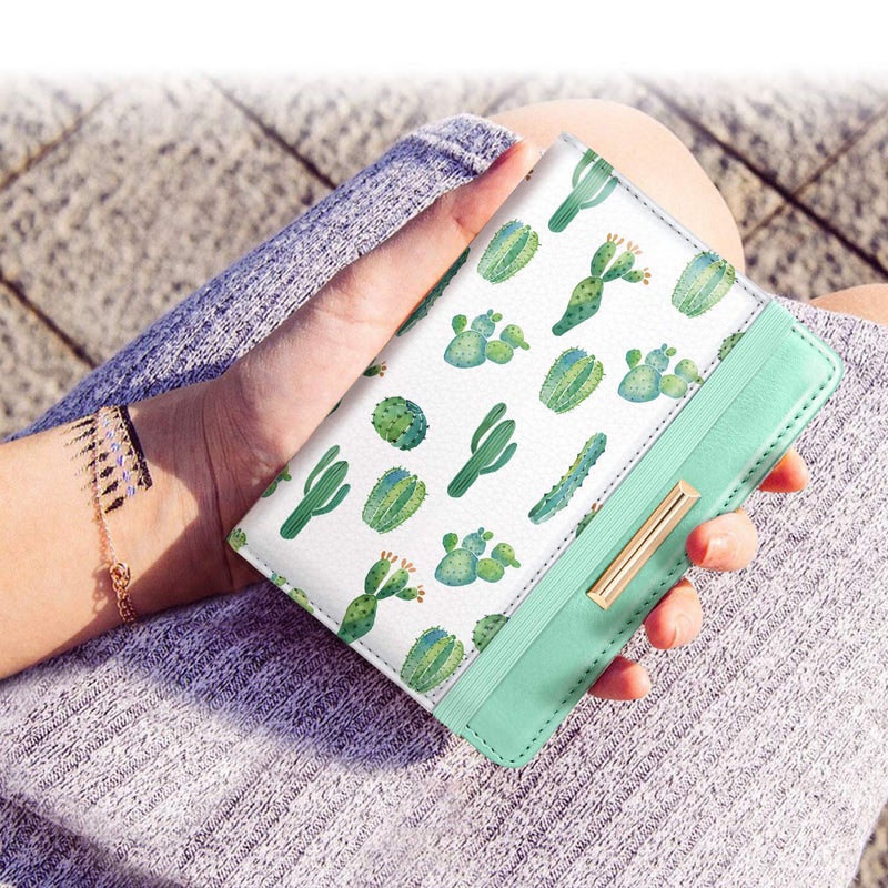 Coco Rossi Passport Holder Cover,Traveling Passport Case Cute Passport Wallet for Women,Cactus - Image 5