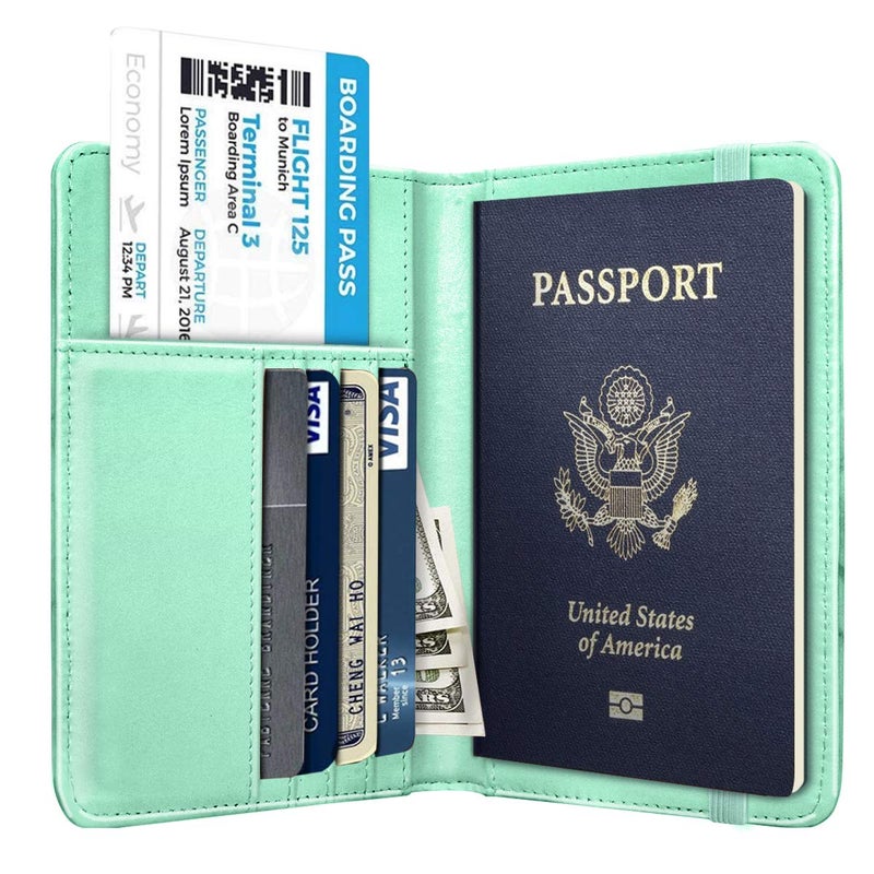 Coco Rossi Passport Holder Cover,Traveling Passport Case Cute Passport Wallet for Women,Cactus - Image 3