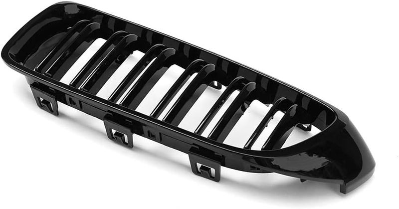 SNA F32 Kidney Grill Fit for BMW 4 Series F32 F33 F36 (2014-2019) F82 M4 F80 M3 (2015-2019) (Black Double Slats ABS Grille, 2-pc Set) - Image 4