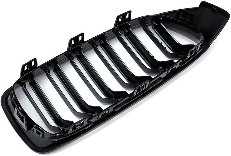 SNA F32 Kidney Grill Fit for BMW 4 Series F32 F33 F36 (2014-2019) F82 M4 F80 M3 (2015-2019) (Black Double Slats ABS Grille, 2-pc Set) - Image 5