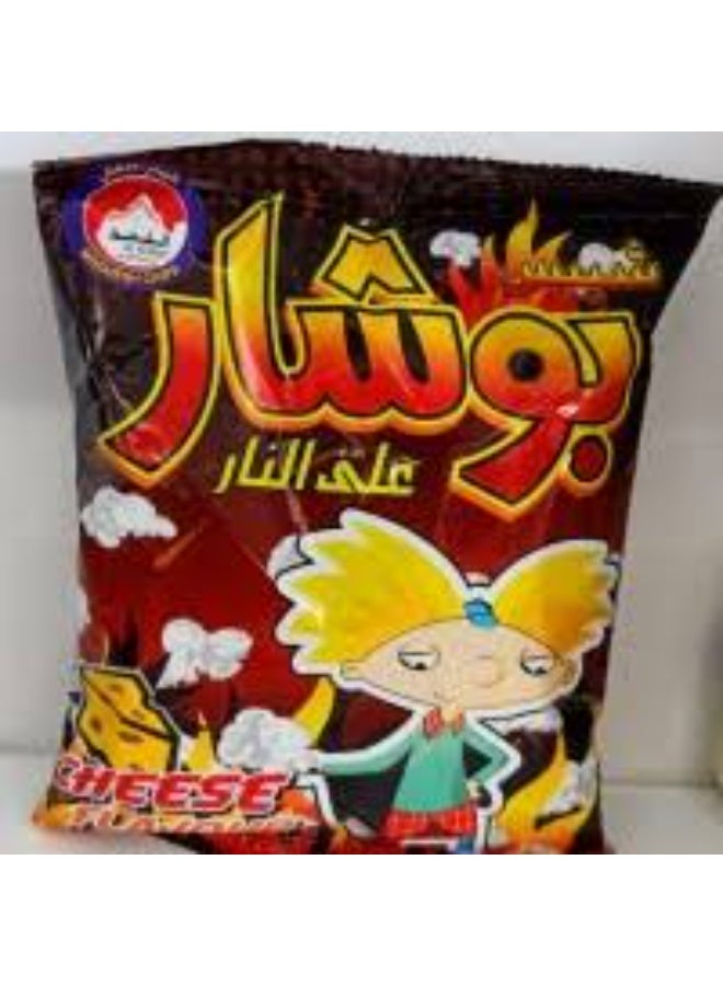 فشار النار بطعم الجبنة - عبوة من 12 قطعة | مقرمش، طعم جبنة قوي ومميز | سناك يومي مثالي للأطفال وسهرات الأفلام - Image 3