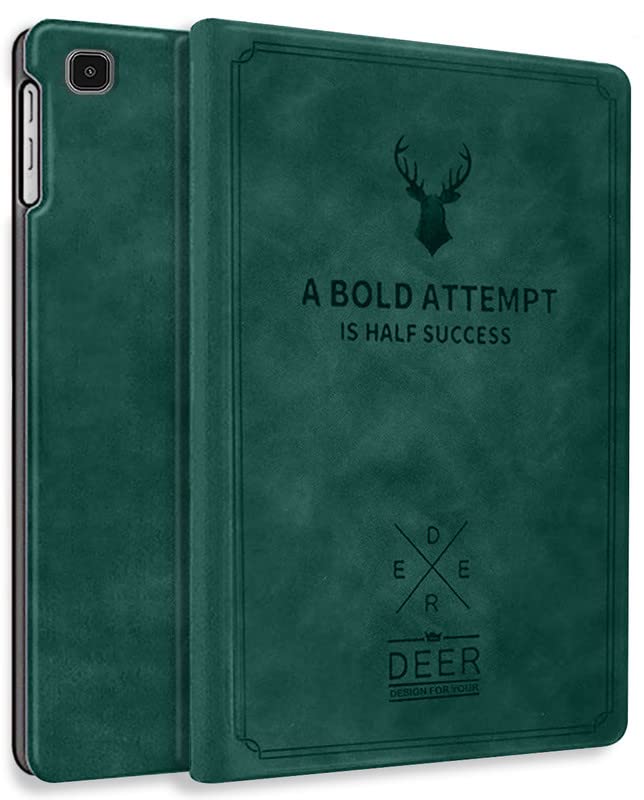 Robustrion Smart Flexible Flip Stand Case Cover for Samsung Galaxy Tab A7 10.4 inch [SM-T500/T505/T507] 2020 - Deer Dark Green - Image 1