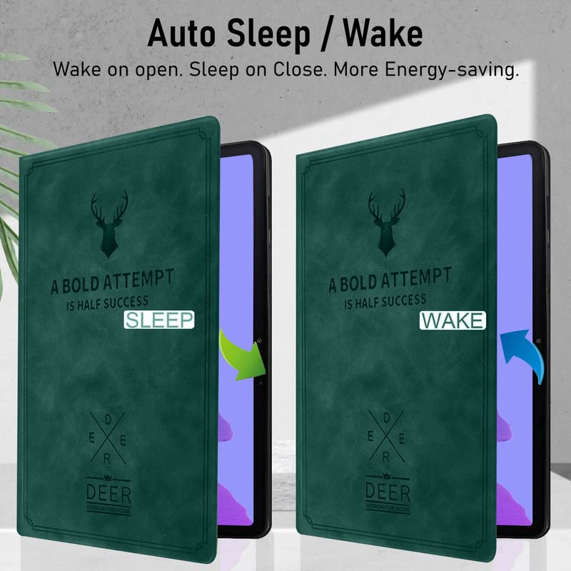 Robustrion Smart Flexible Flip Stand Case Cover for Samsung Galaxy Tab A7 10.4 inch [SM-T500/T505/T507] 2020 - Deer Dark Green - Image 2