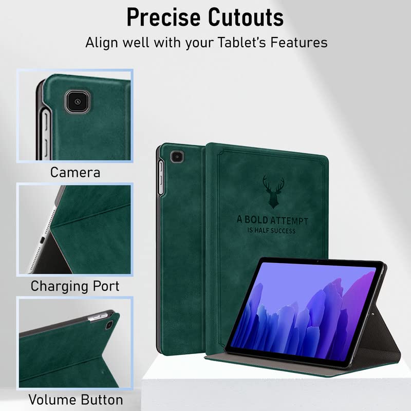 Robustrion Smart Flexible Flip Stand Case Cover for Samsung Galaxy Tab A7 10.4 inch [SM-T500/T505/T507] 2020 - Deer Dark Green - Image 5