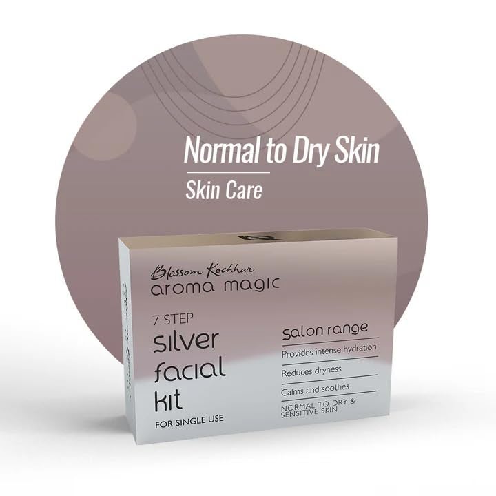 Aroma Magic مجموعة الوجه الفضية 7 خطوات من أروما ماجيك ترطب وتقلل الجفاف وتهدئ البشرة مستخلصات التفاح وخشب الصندل للبشرة العادية إلى الجافة والحساسة عبوة للاستخدام الفردي 1 35غ 10مل - Image 3