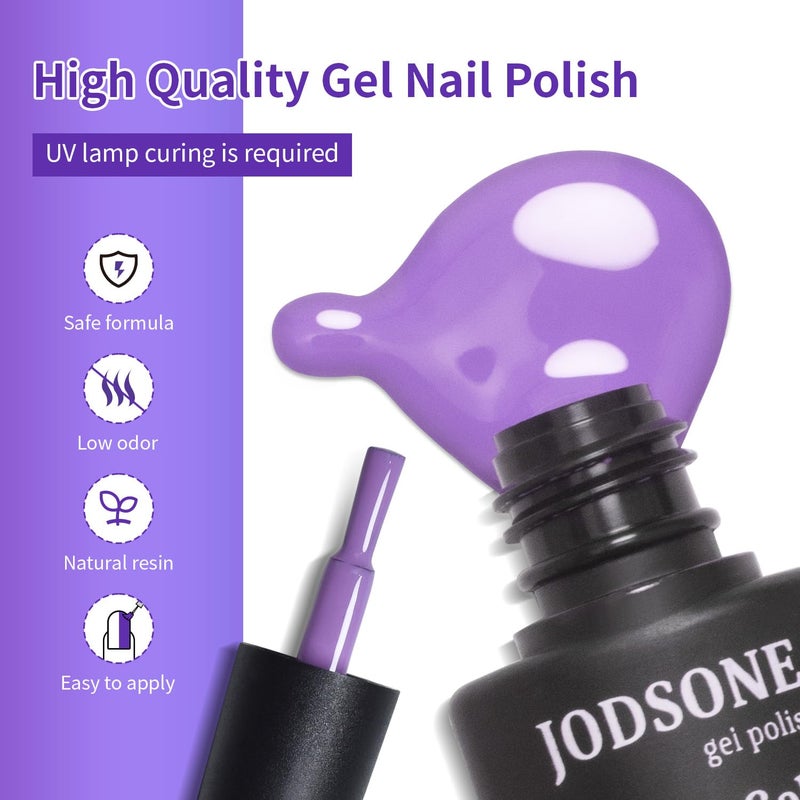 JODSONE 60 Bottles of Gel Nail Polish Kit with U V Light 55 Kinds of Gorgeous and Charming Gel Polish Kit 5 Pieces Soak off Glossy Matte Top Coat Base Coat - Image 5
