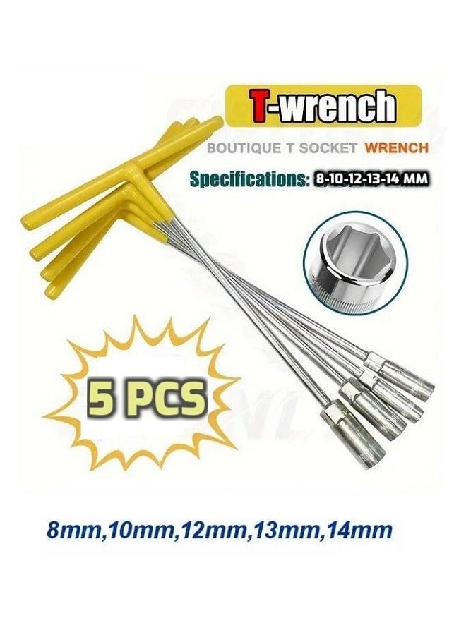T SOCKET WRENCH WITH RUBBER COATED HANDLE T( 8mm, 10mm, 12mm,13mm,14mm ) - Image 1