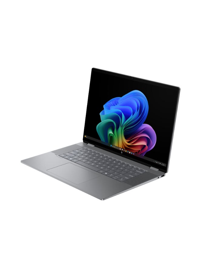 HP لابتوب OmniBook X Flip 2-in-1 AI 16-ar0000nx بشاشة OLED بدقة 3K (2880x1800) مقاس 16 بوصة، معالج AMD Ryzen AI 7 350، ذاكرة وصول عشوائي DDR5 سعة 24 جيجابايت، قرص صلب SSD سعة 1 تيرابايت، بطاقة رسومات AMD Radeon، نظام التشغيل Windows 11 Home، يدعم اللغتين الإنجليزية والعربية، لون فضي الإنجليزية/العربية - Image 3