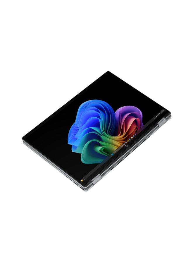 HP لابتوب OmniBook X Flip 2-in-1 AI 16-ar0000nx بشاشة OLED بدقة 3K (2880x1800) مقاس 16 بوصة، معالج AMD Ryzen AI 7 350، ذاكرة وصول عشوائي DDR5 سعة 24 جيجابايت، قرص صلب SSD سعة 1 تيرابايت، بطاقة رسومات AMD Radeon، نظام التشغيل Windows 11 Home، يدعم اللغتين الإنجليزية والعربية، لون فضي الإنجليزية/العربية - Image 2