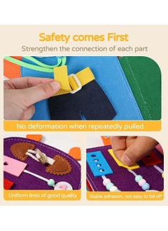 Generic Busy Board for Toddlers 1-3, Giraffe Montessori Sensory Toys,Plane Travel Activities Educational Toys,Busy Board for 1+ Year Old Basic Dress Skills Toys for Boys & Girls Gifts  - Image 3