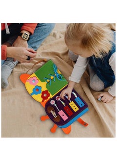 Generic Busy Board for Toddlers 1-3, Giraffe Montessori Sensory Toys,Plane Travel Activities Educational Toys,Busy Board for 1+ Year Old Basic Dress Skills Toys for Boys & Girls Gifts  - Image 4