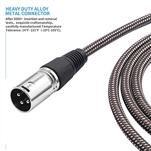 BIFALE Heavy Duty Hybrid Braided XLR Patch Cable - 25ft, 3Pin XLR Male to Female Multi-Colored Microphone Cable Balanced Mic/Snake Cord - 10Pack (TOP Series) - Image 3