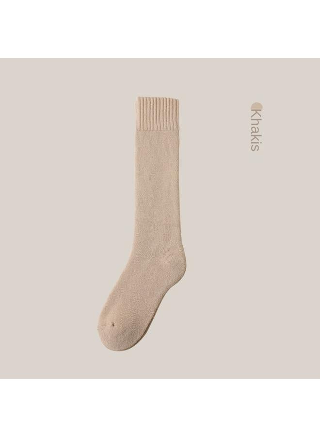 Bluejw Zhuji Socks Women's Fleece-lined Thickened Warm Calf Socks Winter Mid-length Socks Pressure Slimming Trillet Socks Cold-resistant Stockings  - Image 1