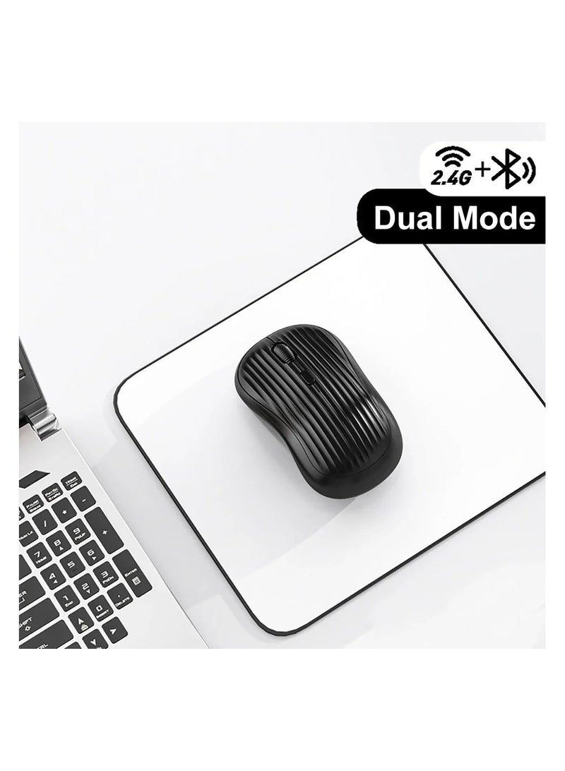 2.4G Dual-Mode Wireless Mouse (Bluetooth + USB Receiver) – Silent Rechargeable Gaming Mouse, High Precision 1600 DPI, Ergonomic Design, Compatible with PC, MacBook, Tablet & Laptop - Image 2