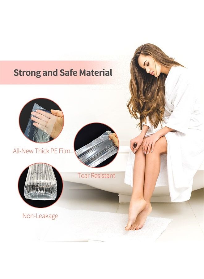 Charmyth Liners Hand or Foot Disposable Thermal Heated Mitt Liners Paraffin Bath Treatments Bags Plastic Liner Socks and Gloves for Hot Wax Therapy (100) - Image 1