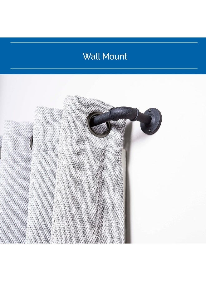 Sun Zero SN47073 Bronn Industrial Pipe Blackout Wrap Around Curtain Rod 3666 Adjustable Length Matte Black Finish 34 Diameter Textured Steel Tube - Image 4