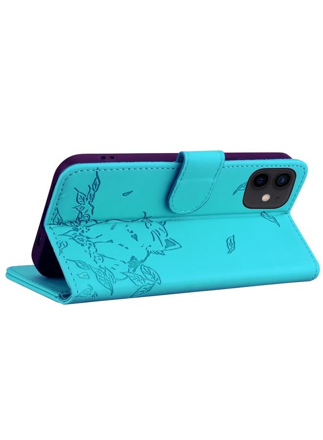 Zaboon Case For iPhone 12 / 12 Pro Cute Cat Embossed Leather Phone Case - Image 4