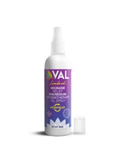 Natural Migraine Relief Magnesium Spray With Relaxant Magnesium Oil Lavender Essential Oil Peppermint Oil Headache Relief Best Magnesium Formula For Tension And Cluster Headaches 4Oz
