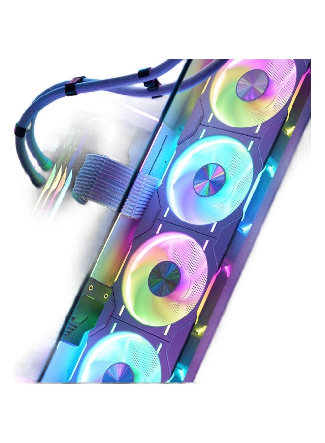 Phanteks Phanteks D30 Building Block Version Forward 12Cm Case Water Cooling Radiator Argb Temperature Control Fan (30Mm Thick/7 Blades High Air Pressure/Wireless Cable Connection/3-Piece Set/White) - Image 1