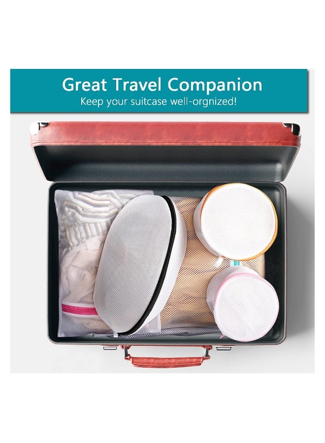 مجموعة مكونة من 6 قطع من حقيبة الغسيل الشبكية قابلة لإعادة الاستخدام، حقيبة غسالة للسفر للملابس المتسخة، حقيبة غسيل شبكية للبلوزات الرقيقة، الجوارب، الملابس الداخلية، حمالات الصدر، الأحذية، والملابس الداخلية للأطفال (3L + 3M) - Image 5