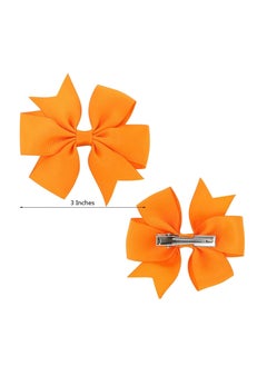 ORiTi ORiTi 30Piece 3 inch Boutique Grosgrain Ribbon Pinwheel Hair Bows Alligator Clips For Girls Babies Toddlers Teens Gifts In Pairs - Mix Color  - Image 3