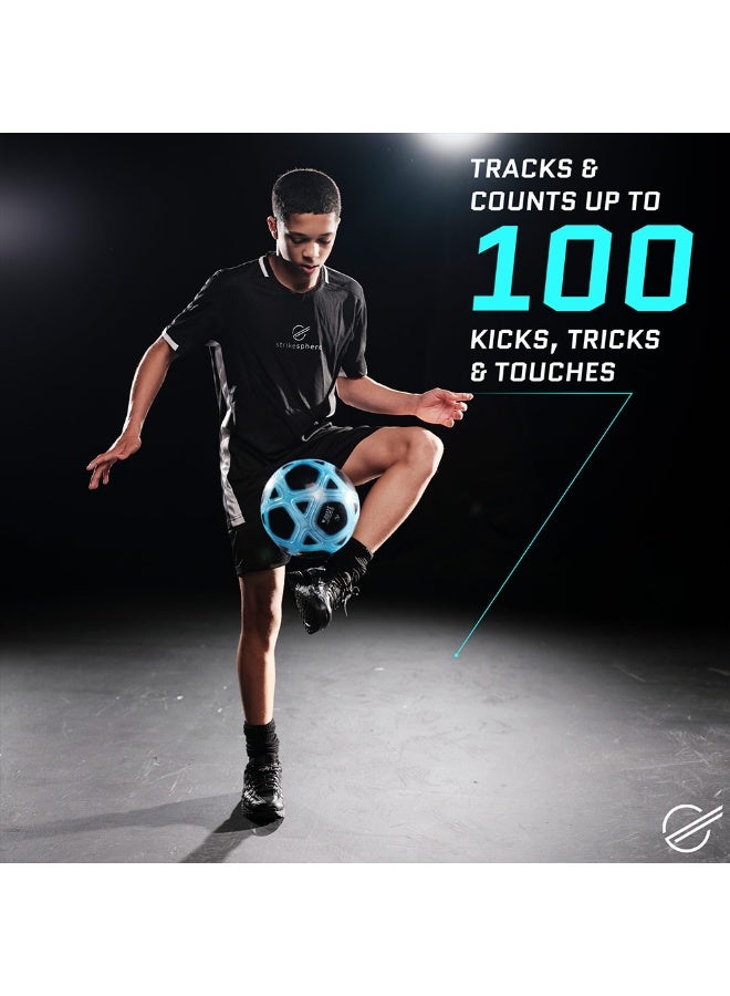 Strikesphere Counter Football – Smart Glow Soccer Ball, Interactive Indoor/ Outdoor Training Soccer Toy for Kids 6+ Years, Blue - Image 2