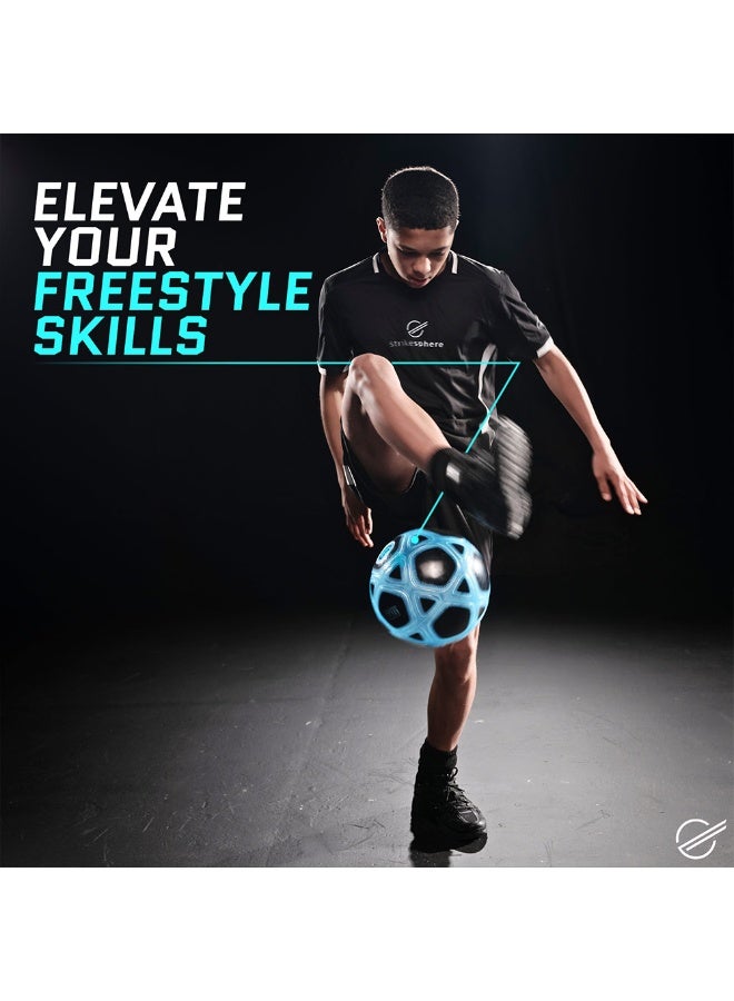 Strikesphere Counter Football – Smart Glow Soccer Ball, Interactive Indoor/ Outdoor Training Soccer Toy for Kids 6+ Years, Blue - Image 3