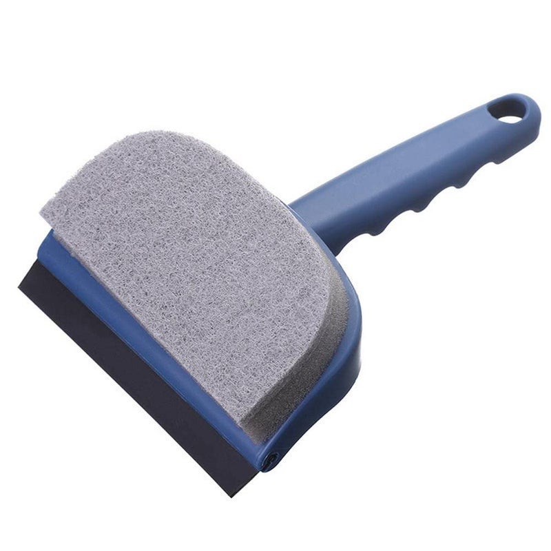 Leeonz Clearance Window Cleaner Brush MultiFunctional Glass Scraper Bathroom Wiper Wall Tile Decontamination Brush with Handle Cleaning Tools Blue - Image 1