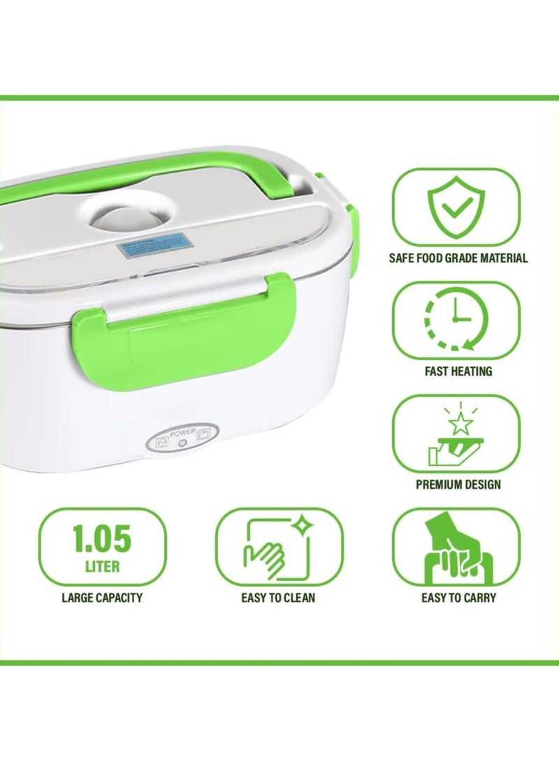 Multi Functional Portable Electric Heating Lunch Box 1.05 Litre Green - Image 3