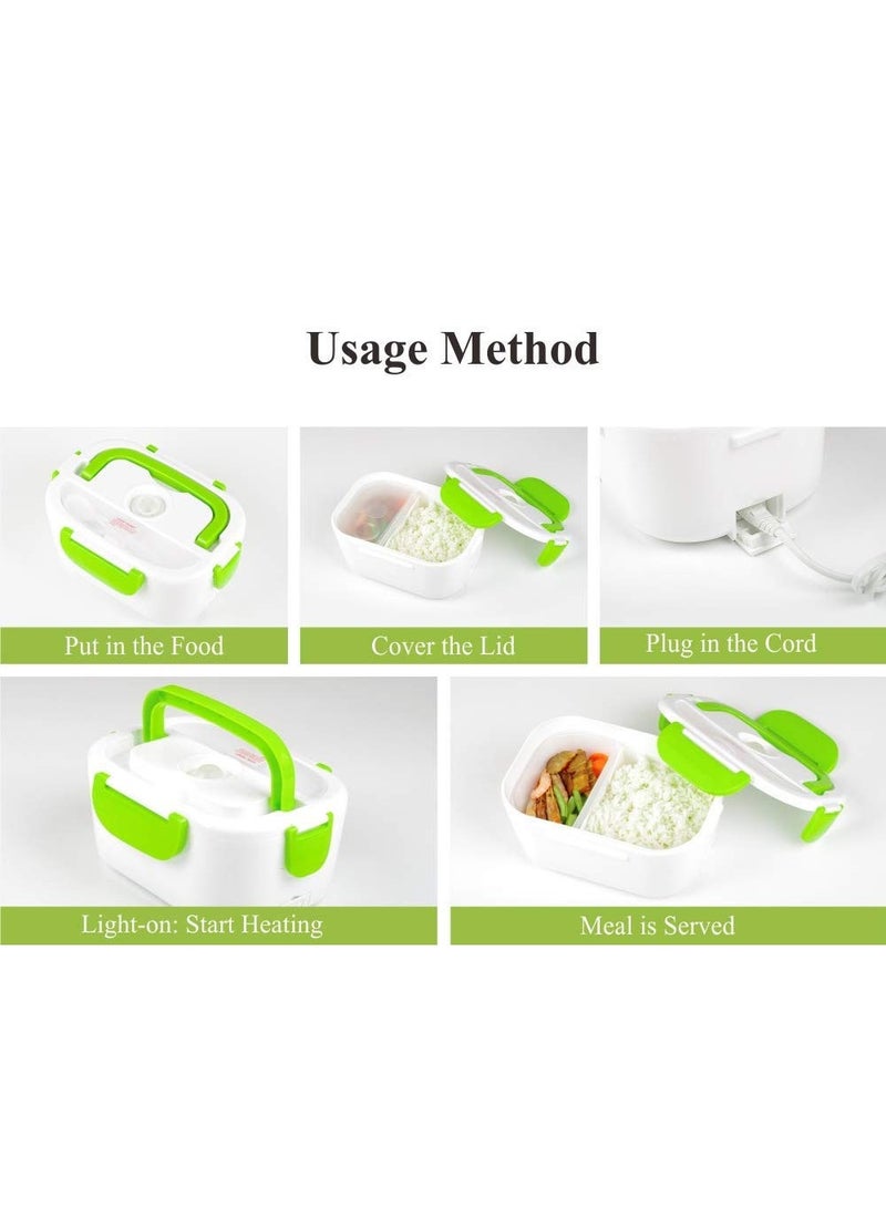Multi Functional Portable Electric Heating Lunch Box 1.05 Litre Green - Image 5