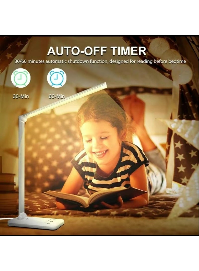 LED Desk Lamp for computer/desktop, rechargeable, study Lamp for Kids, Office, home with USB Charging Port - Image 5