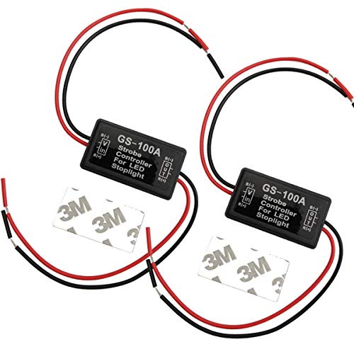 iBrightstar 9-30V Flashing Strobe Blinking Controller Flasher Module for LED Brake Tail Stop Light High Mount/3rd Brake Lights - 2Pack - Image 3