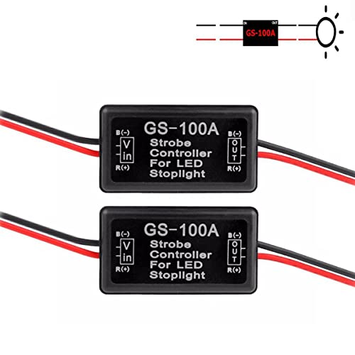 iBrightstar 9-30V Flashing Strobe Blinking Controller Flasher Module for LED Brake Tail Stop Light High Mount/3rd Brake Lights - 2Pack - Image 4