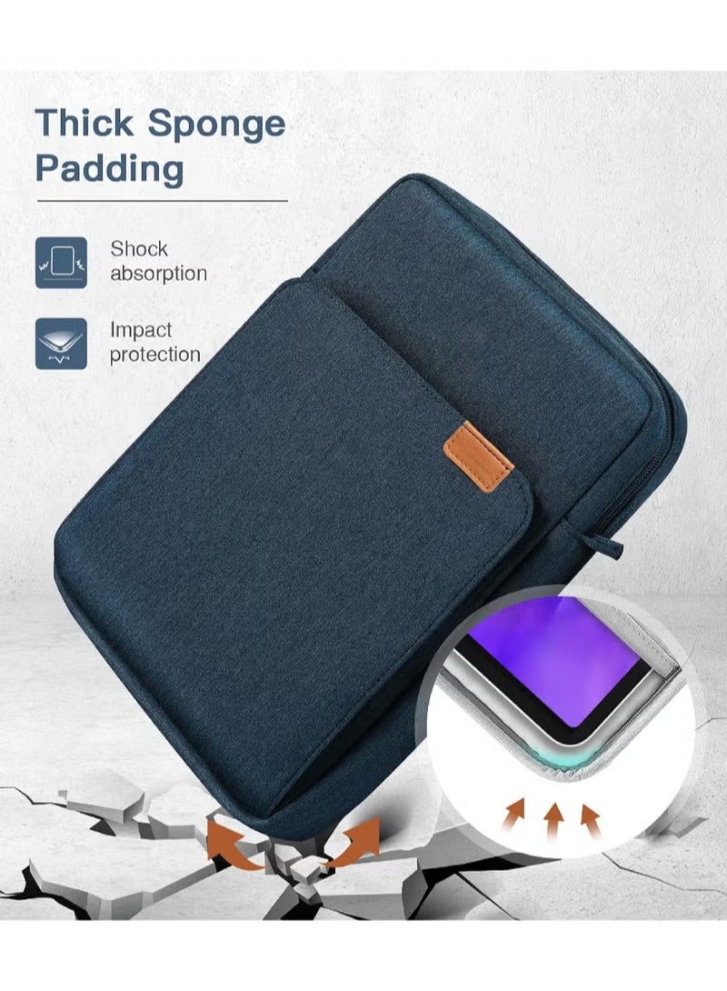 روك بو حقيبة جيب للكمبيوتر اللوحي مقاس 9-11 بوصة تناسب iPad Air 11 بوصة (M3/M2) 2025/2024، iPad A16 11 بوصة 2025، iPad Air 5 10.9 بوصة 2022/Air 4 10.9 بوصة 2020، iPad Pro 11 M2 2022-2018، iPad 10 10.9، Air 4 10.9، Tab S8 Tab A9 Plus 11 بوصة، Tab S9 11 بوصة، Tab S9FE 10.9 بوصة، حقيبة حمل بمقبض مع حزام كتف - Image 4