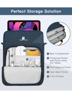 Rock Pow 9-11 Inch Tablet Sleeve Bag Fits iPad Air 11 inch (M3/M2)2025/2024,iPad A16 11 inch 2025, iPad air 5th 10.9inch 2022/Air 4th 10.9 inch 2020 iPad Pro 11 M2 2022-2018 iPad 10th 10.9 Air 4 10.9 Tab S8 Tab A9 Plus 11inch, Tab S9 11inch,Tab S9FE 10.9inch Handle Carrying Case with Shoulder Strap  - Image 5