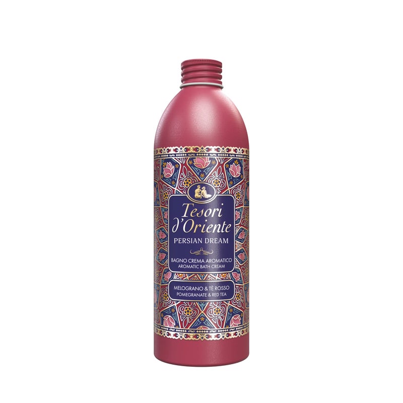 Tesori d'Oriente Persian Dream Bath Cream with Pomegranate, Red Tea 500ml 16.90fl oz - Image 1
