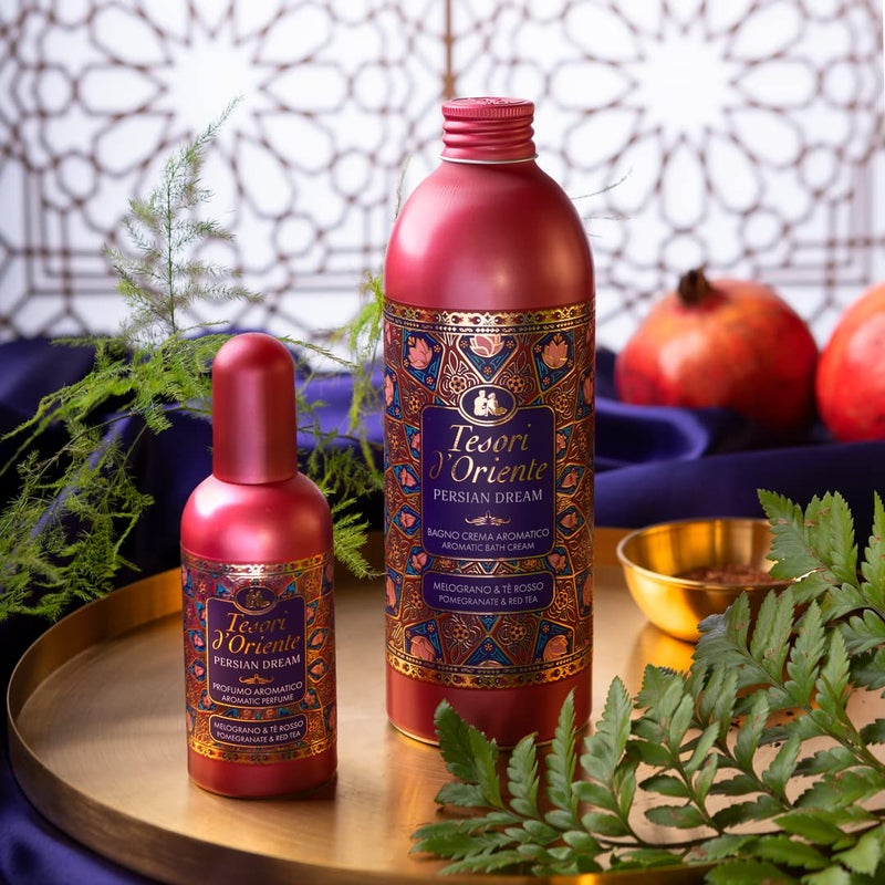 Tesori d'Oriente Persian Dream Bath Cream with Pomegranate, Red Tea 500ml 16.90fl oz - Image 4