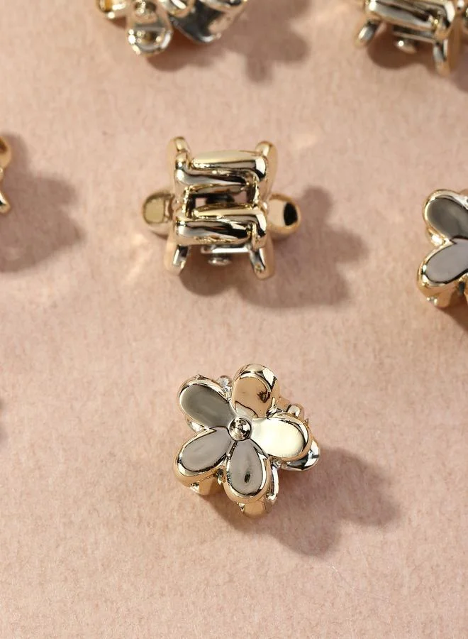 Take Two Set of 20 - Solid Flower Mini Claw Clip
