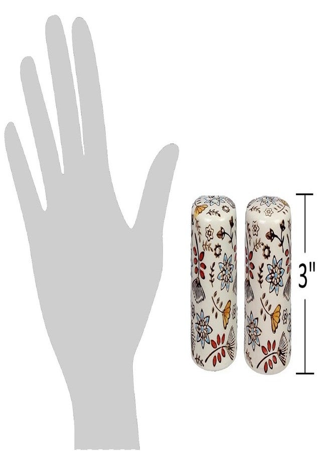 The Bridge Collection Country Floral Salt and Pepper Shakers, Unique Flower Salt & Pepper Shaker Set for Kitchen Counter, Cottagecore Home Tabletop Decor Accents - Image 3