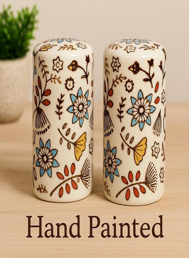 The Bridge Collection Country Floral Salt and Pepper Shakers, Unique Flower Salt & Pepper Shaker Set for Kitchen Counter, Cottagecore Home Tabletop Decor Accents - Image 4