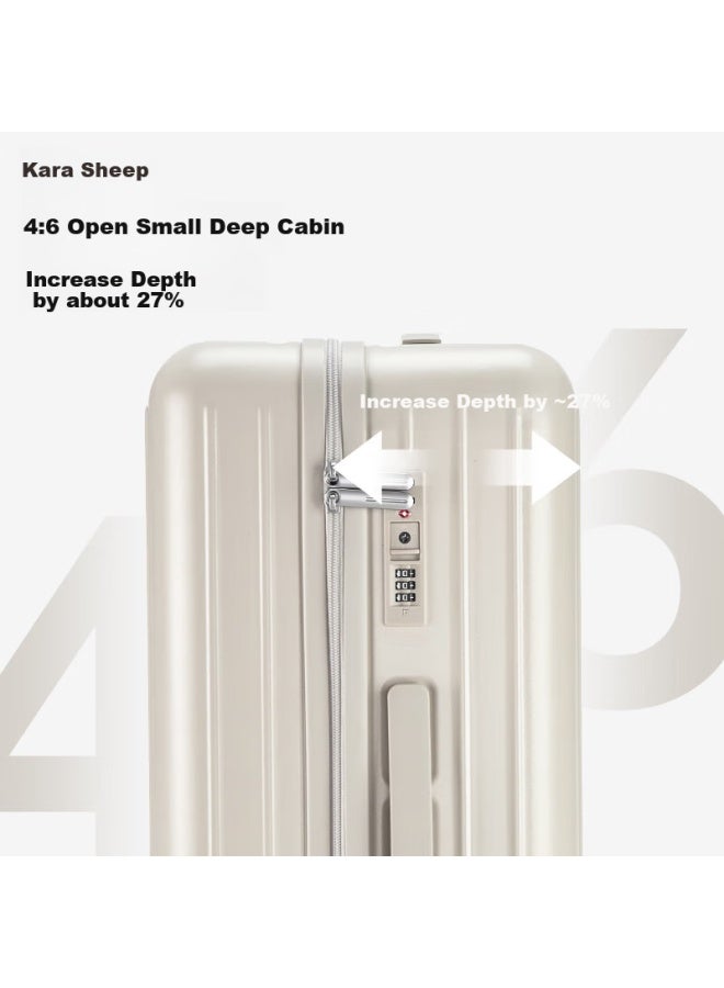 Kala·y Luggage 4:6 Opening Deep Compartment Suitcase, Trolley Case With Password Lock, Carry-on Business Travel Case For Men And Women, 20 Inches