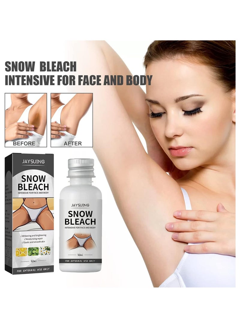 Jaysuing Snow Bleach Cream for Private Part Underarm Whitening, Dark Skin Bleaching Cream for Dark Spots, Face and Body Skin Lightening Bleaching Cream for Intimate Areas Brightening - Image 2