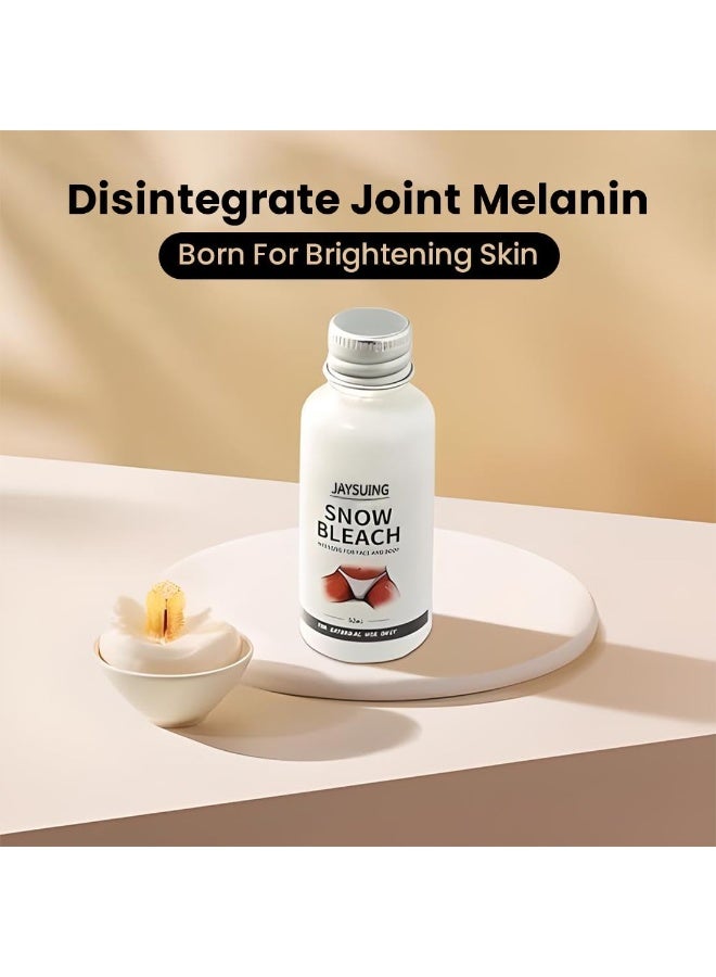 Jaysuing Snow Bleach Cream for Private Part Underarm Whitening, Dark Skin Bleaching Cream for Dark Spots, Face and Body Skin Lightening Bleaching Cream for Intimate Areas Brightening - Image 5