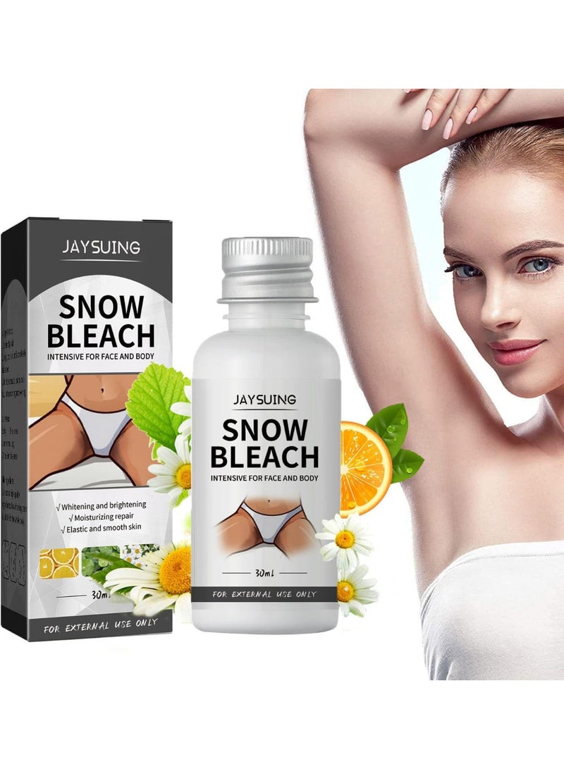 Jaysuing Snow Bleach Cream for Private Part Underarm Whitening, Dark Skin Bleaching Cream for Dark Spots, Face and Body Skin Lightening Bleaching Cream for Intimate Areas Brightening - Image 4
